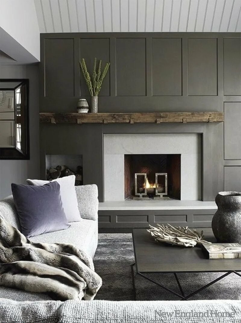 Fireplace in a modern interior