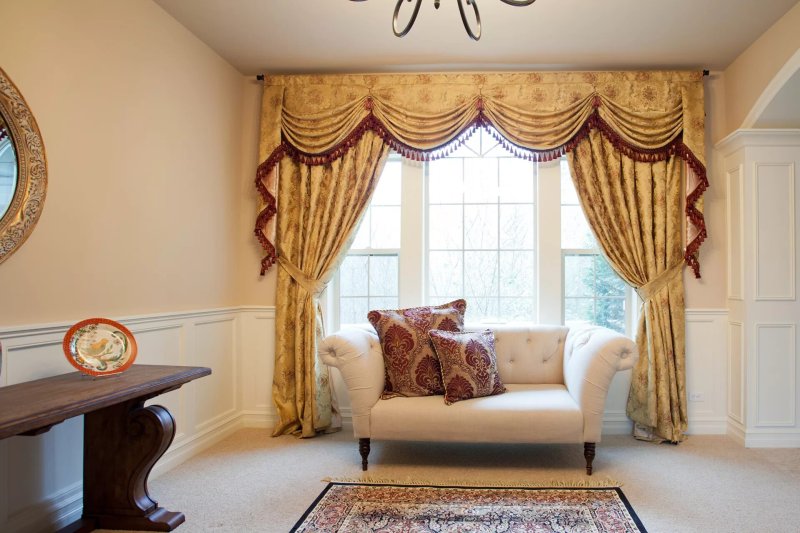 Living room curtains in a classic style