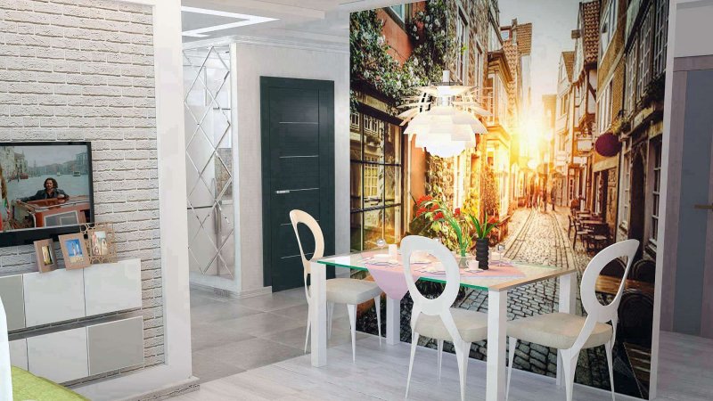 Frescoes in the interior of the kitchen