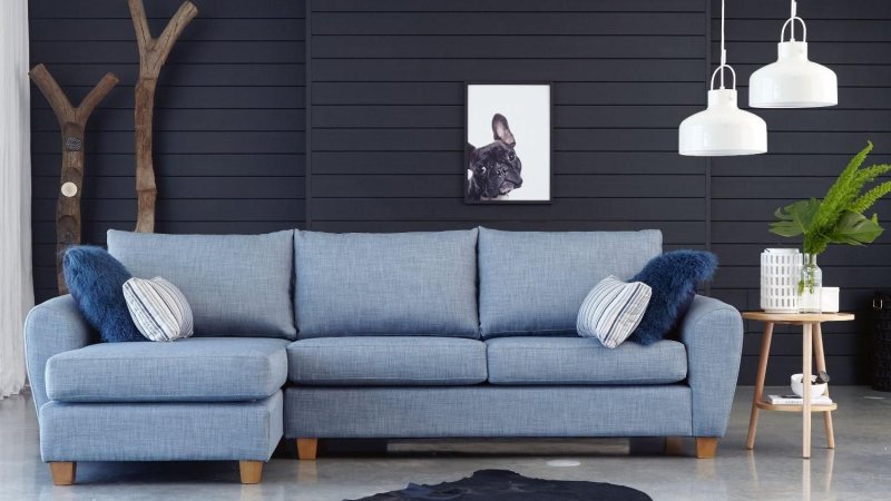 Gray blue sofa