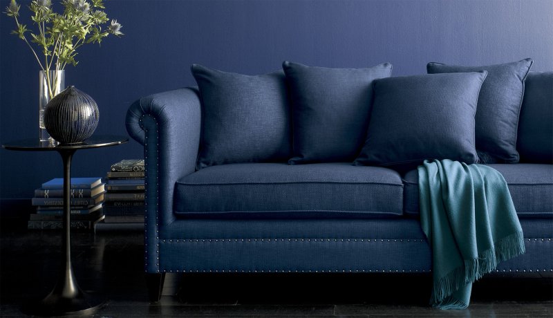 Dark blue sofa