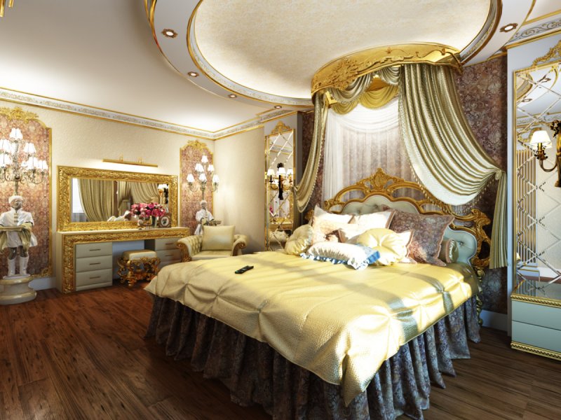 Royal bedroom style Rococo