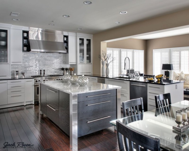 Gray kitchen in a modern style