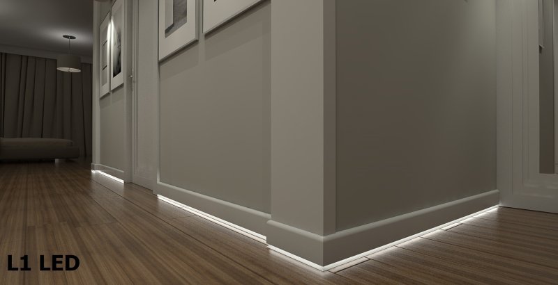 Floor skirting board with PN 120 LED EUROVUD