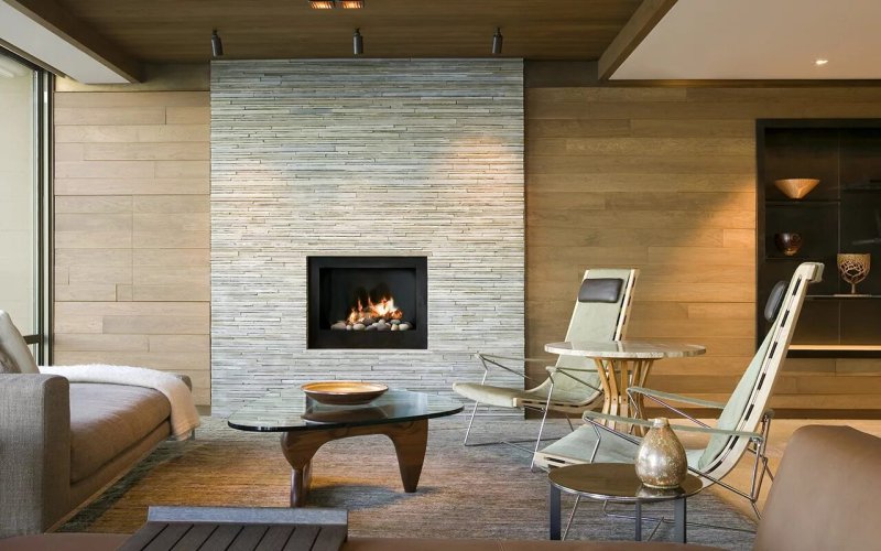 Modern fireplace decoration