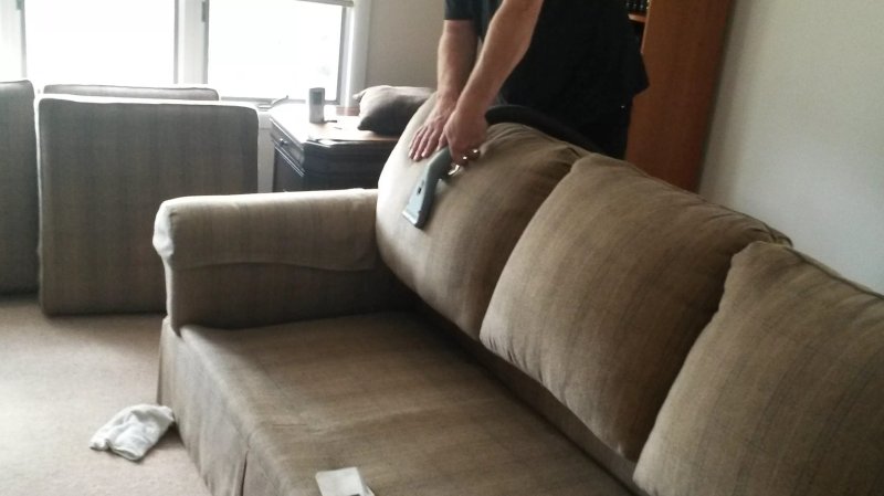 Dry cleaning of upholstered furniture