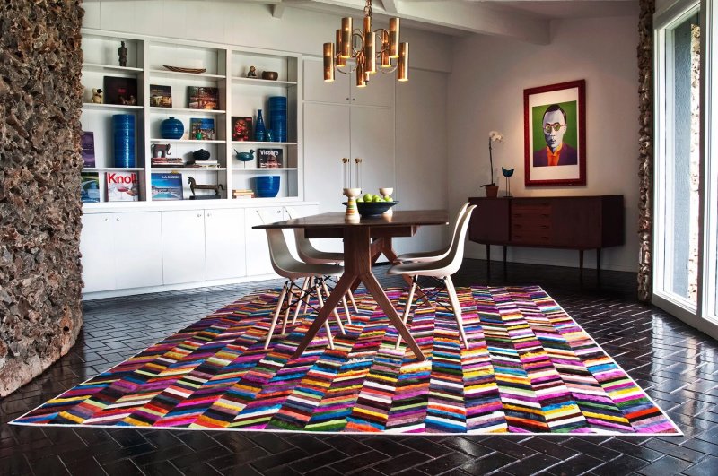 Stylish carpets in the interior