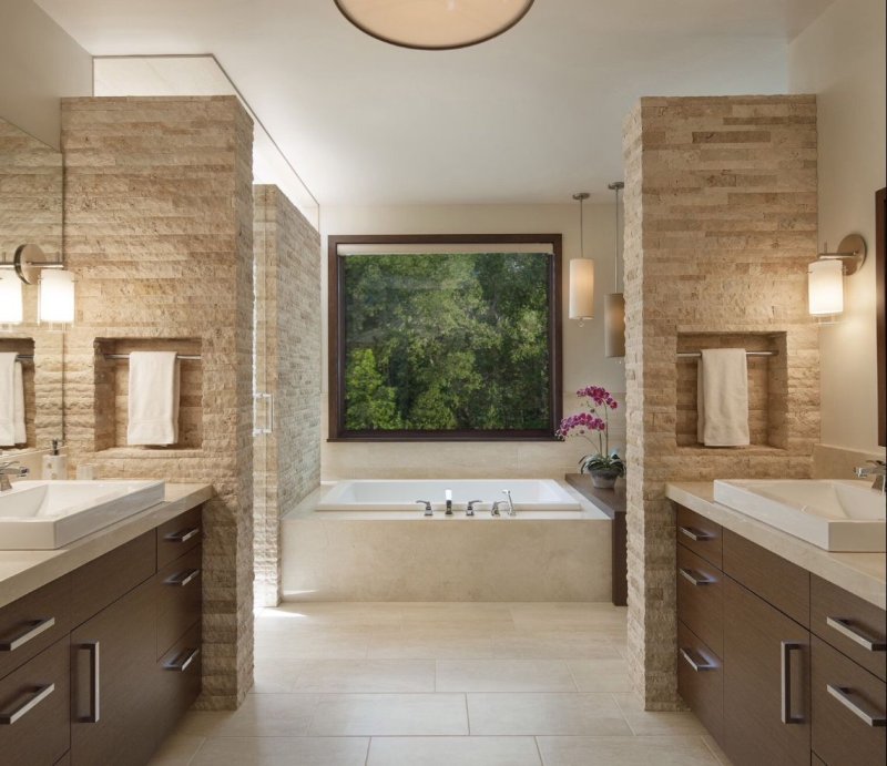 Bathroom design in a private house