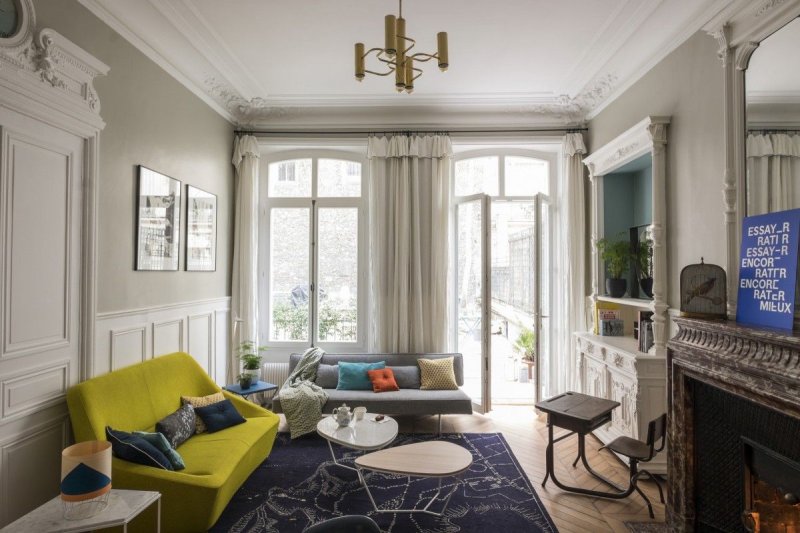 Interior of a small French apartment