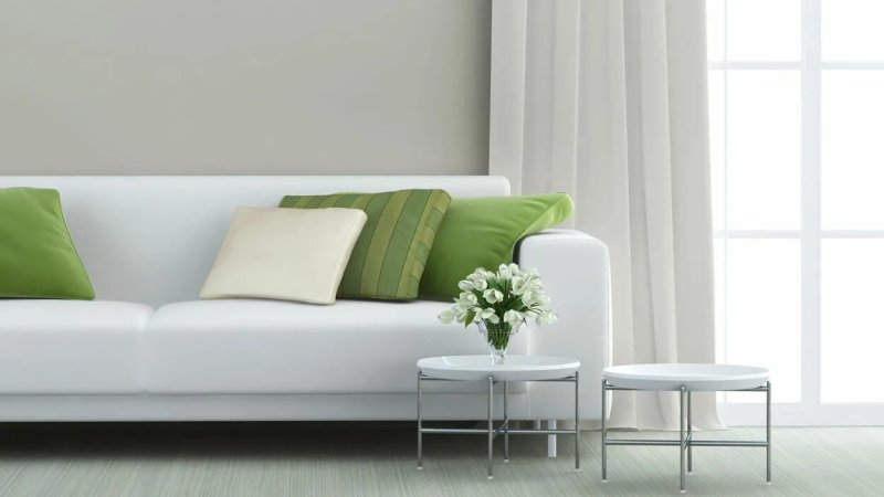 Green sofa interior