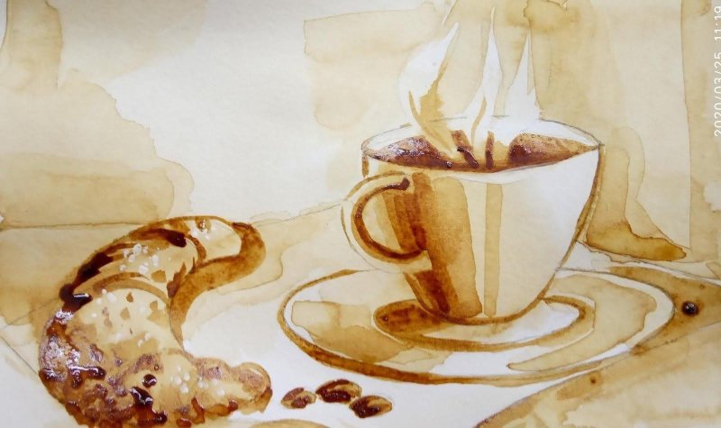 Coffee painting