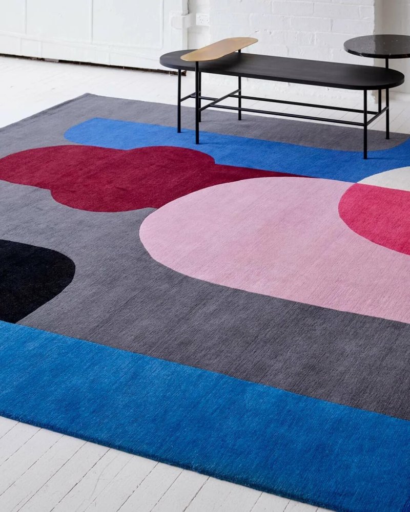 The carpet is modern