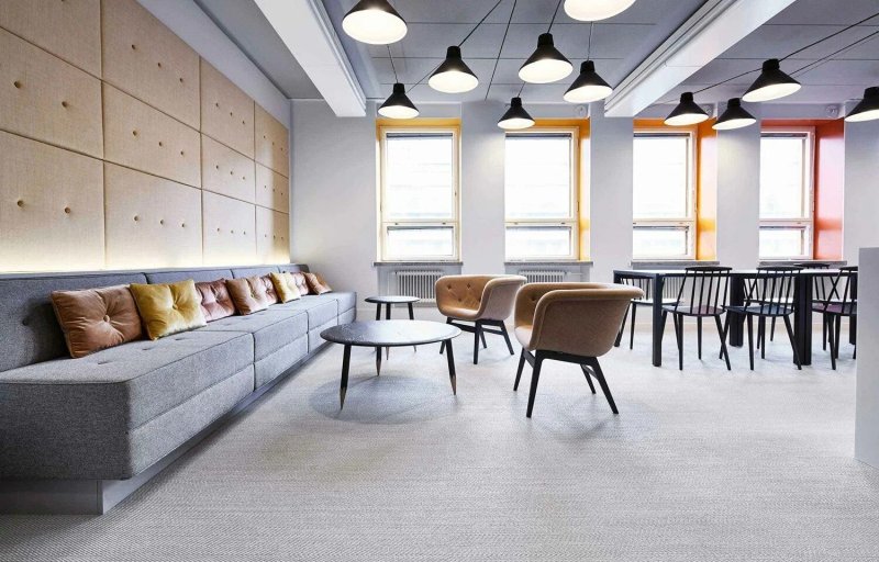 Office design with carpet