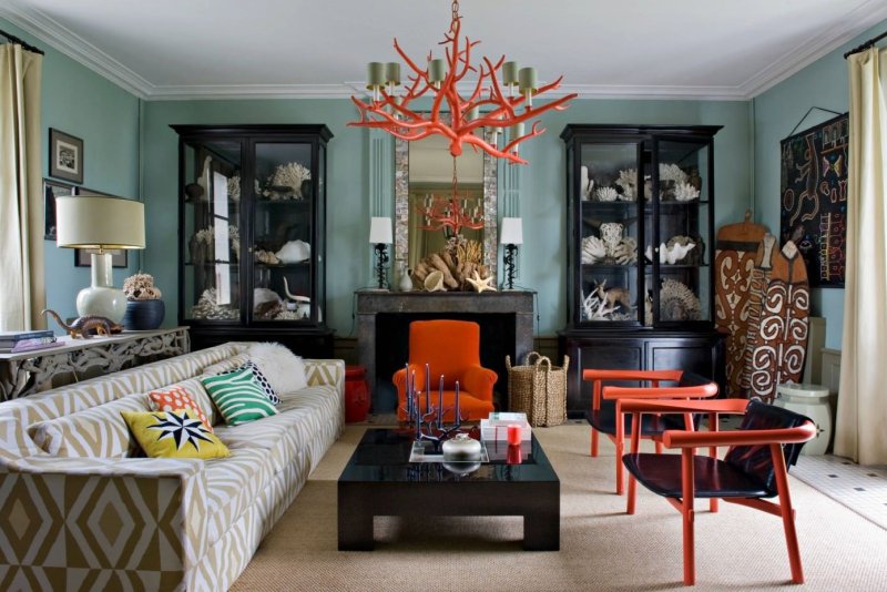 Eclectic style in the interior