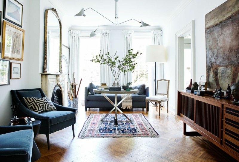 Eclectic style in the interior of the apartment