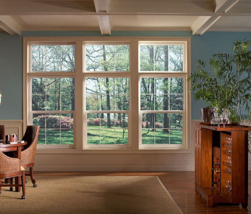 Large windows in a private house