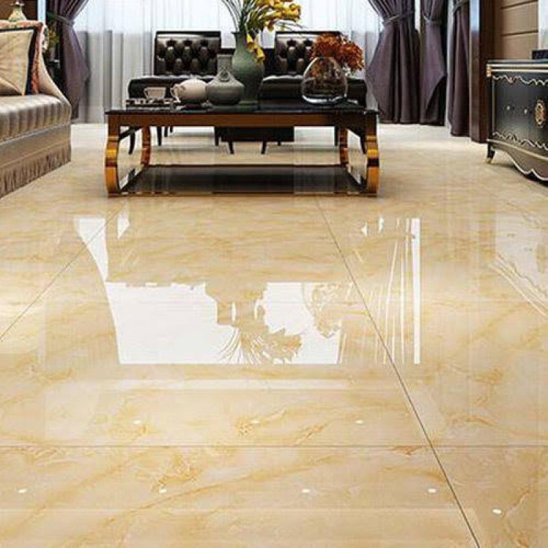 Glossy tiles for the floor