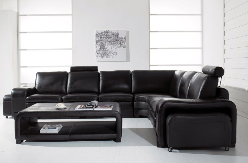 Stylish leather sofa