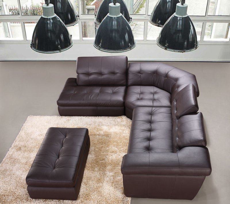 Leather corner sofa