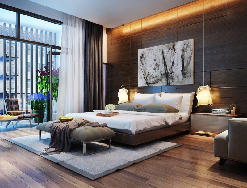 Modern bedroom interior