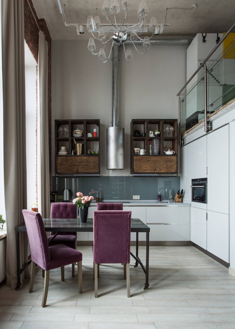 Loft style kitchen interior