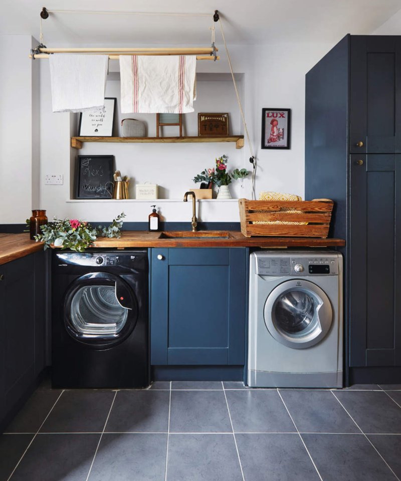 Built -in washing machine under the countertop IKEA Method