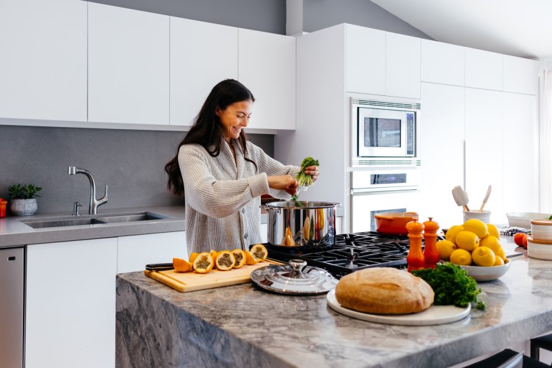 A woman in the kitchen