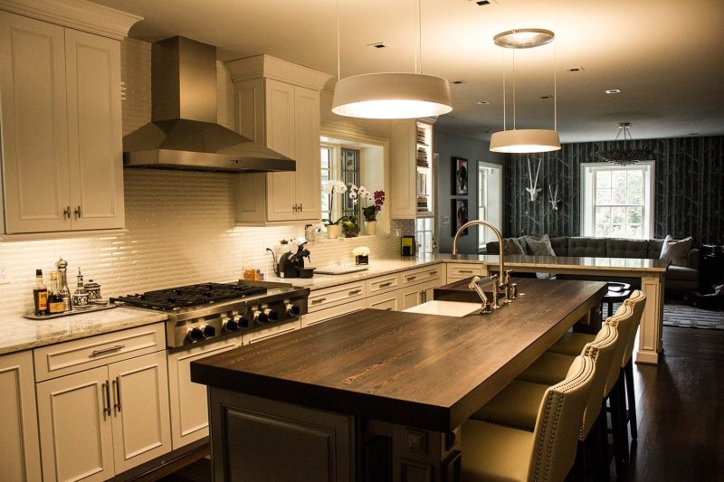 Kitchen island with a dining Ikea zone