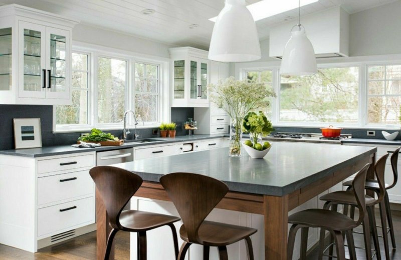 Kitchen island with a dining Ikea zone