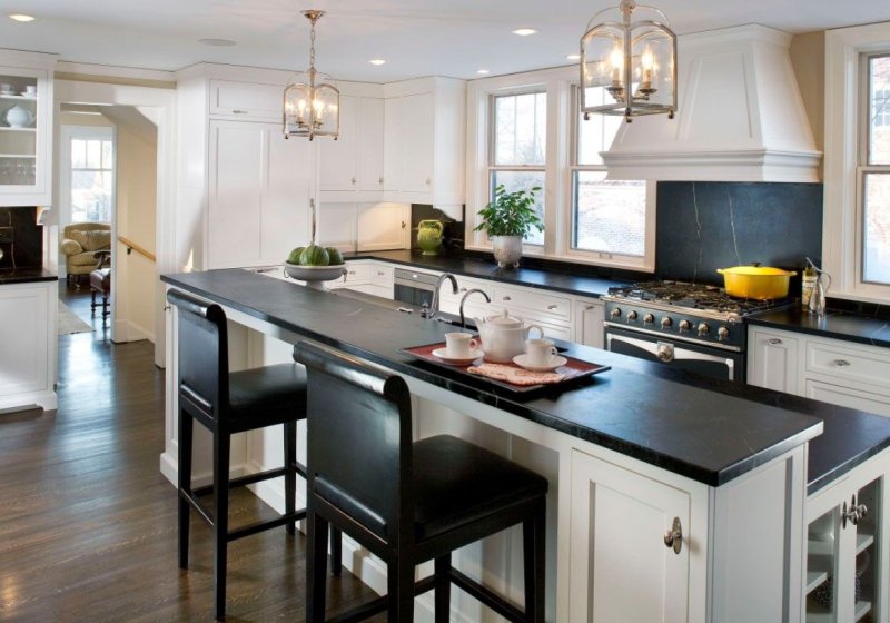 Kitchen island with a dining Ikea zone