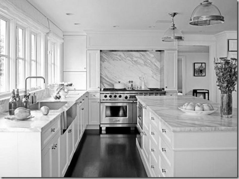 Neoclassica kitchens half marble white