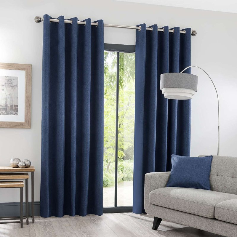 Blue curtains