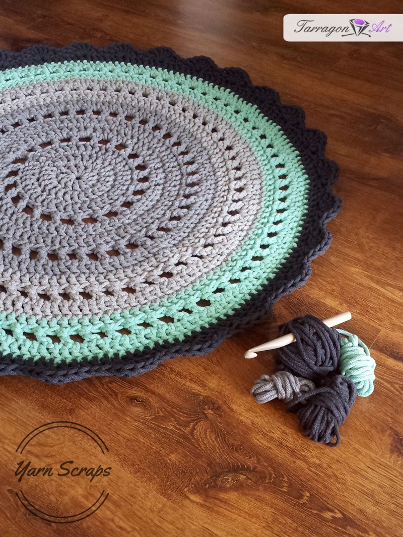 Crochet round rugs