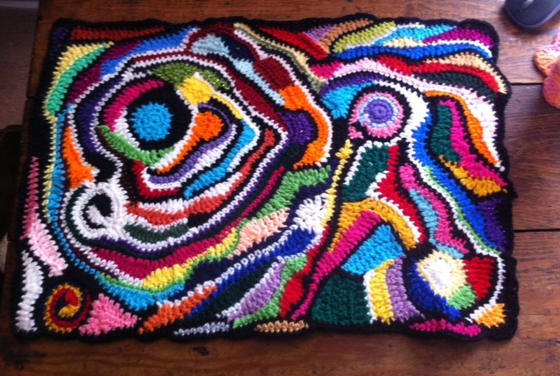 Crochet Fritform rug