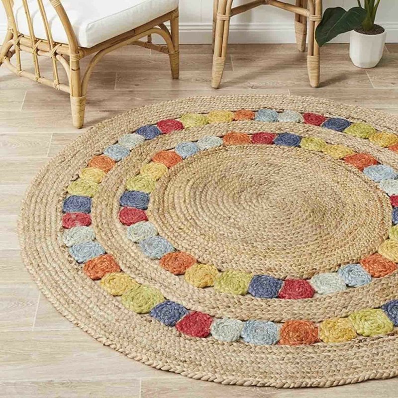 Carpet from jute round