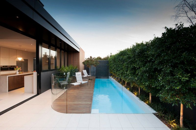 Terrace with a pool