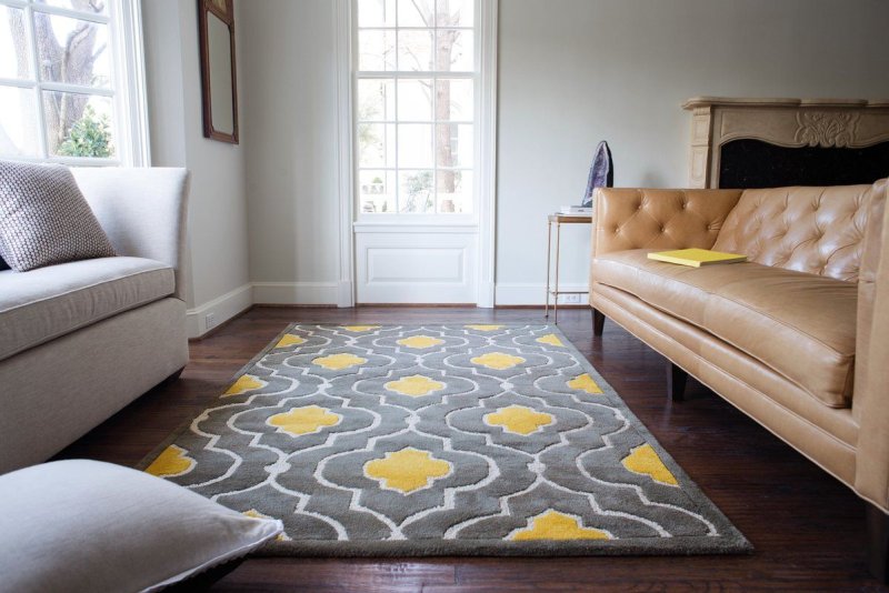 Fashionable rug in the interior