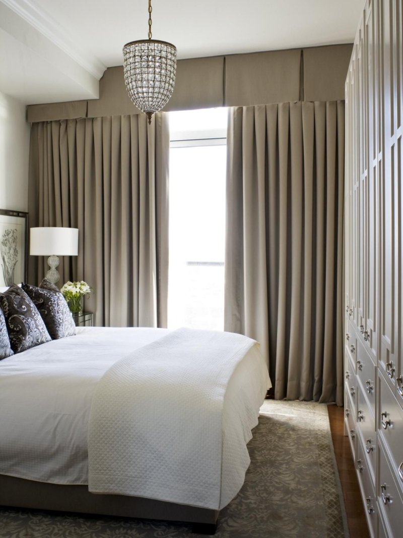 Beautiful stylish curtains in the bedroom