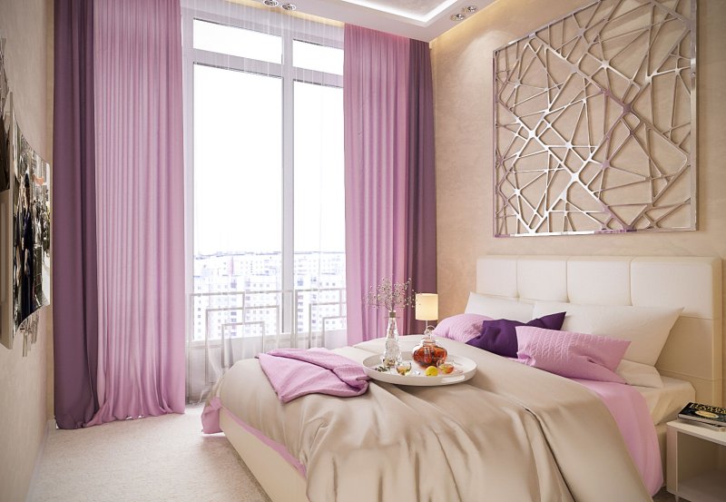 Lilac -tone bedroom