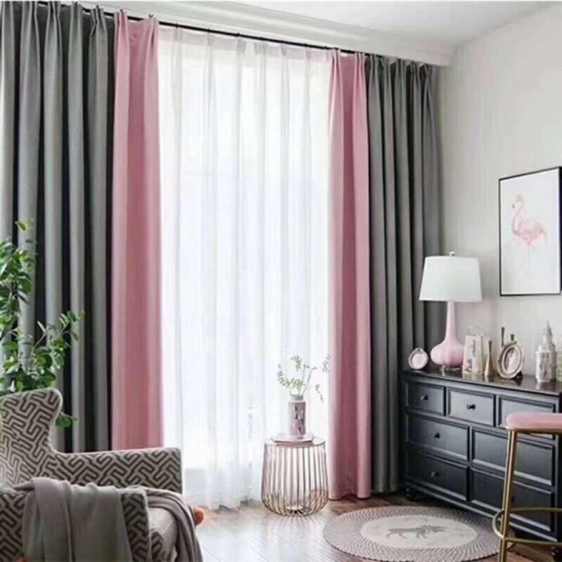 Living room curtains in a modern style