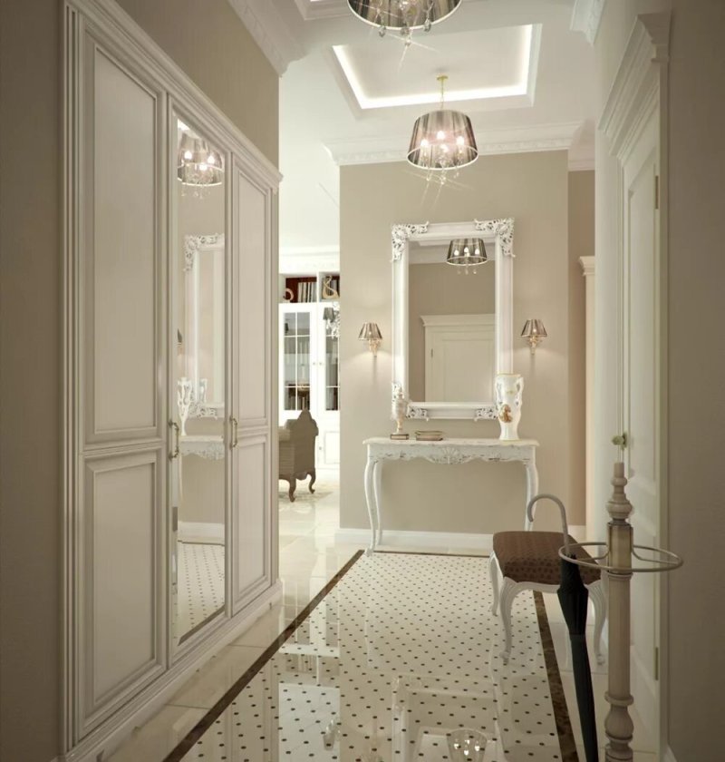 Hallway in the style of neoclassic