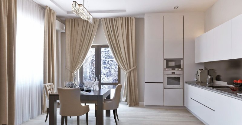 Curtain for kitchen in a modern style