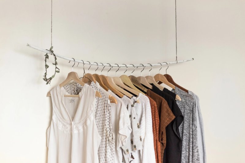 Clothing on hangers