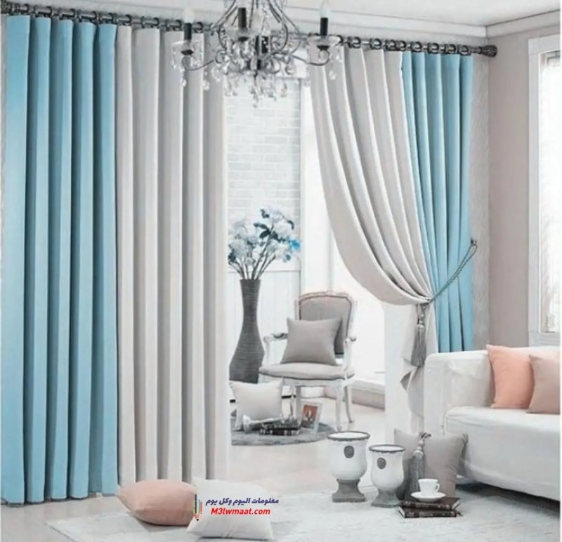 Living room curtains in a modern style