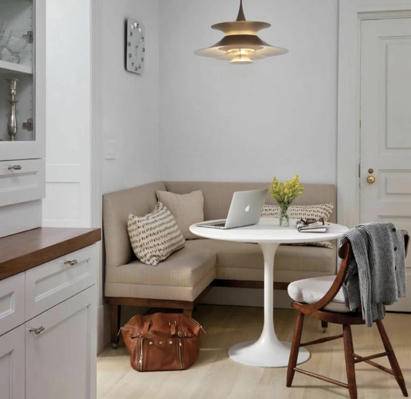 Sofa in the kitchen in the interior