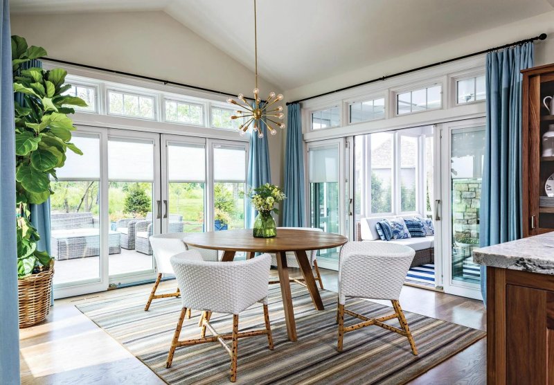 Veranda with French windows