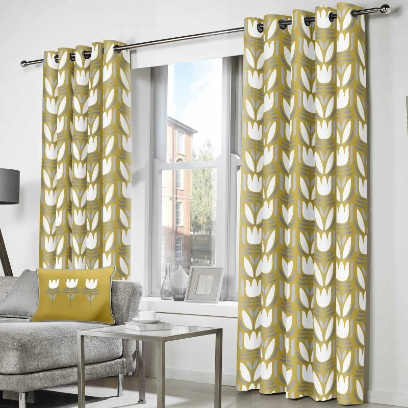 Curtains with yellow