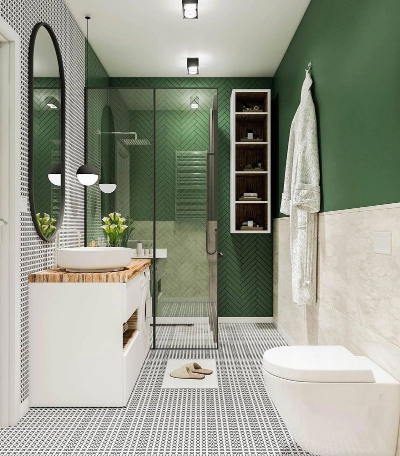 Design of a combined bathroom 4 sq m m