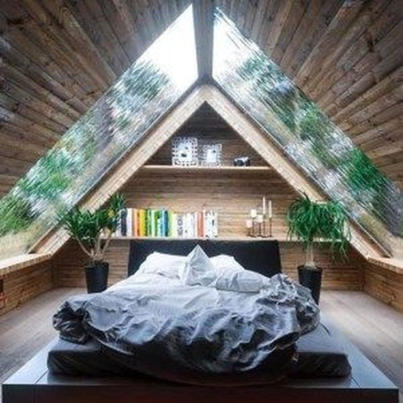 The bedroom in the attic