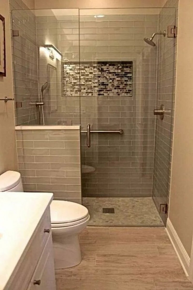 Small bathroom with shower